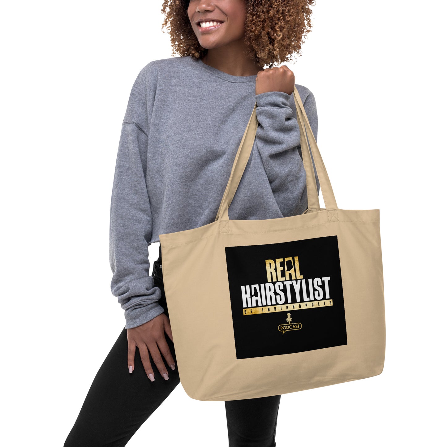 Large organic tote bag